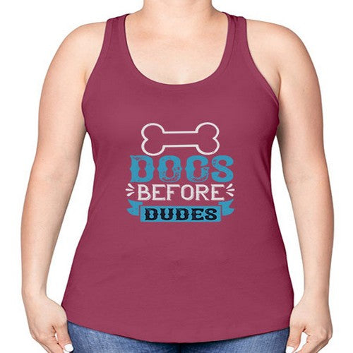 Dogs Before Dudes Style 215# - dogs -Racerback Tank