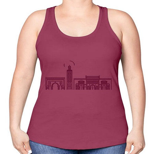 Fez 719# - cities -Racerback Tank