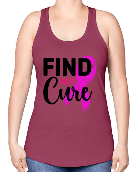Find a Cure 26# - breast cancer -Racerback Tank