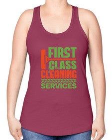 First class cleaning service Style 160# - cleaner -Racerback Tank