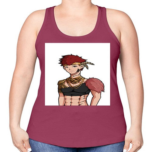 Forest tribal boy 67# - anime -Racerback Tank