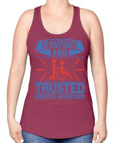 Genuine and Trusted Hospital Volunteer Style 2# - volunteer -Racerback Tank