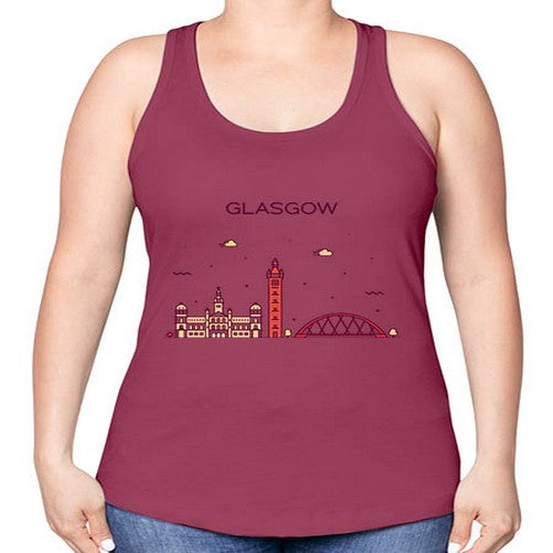 Glasgow 773# - cities -Racerback Tank