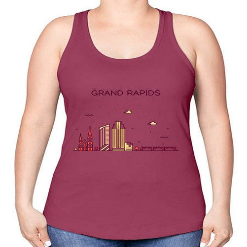 GrandRapids 781# - cities -Racerback Tank