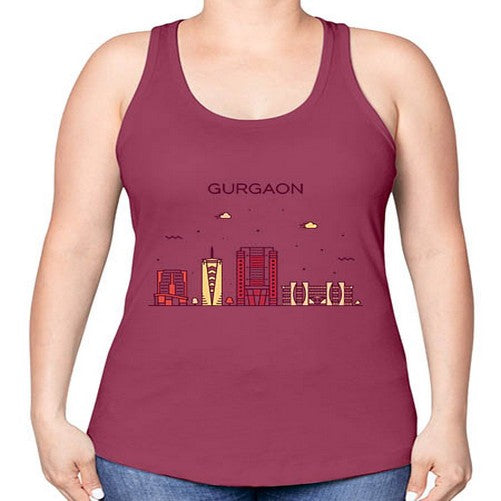 Gurgaon 799# - cities -Racerback Tank