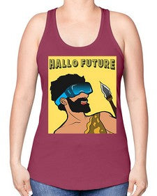 Hallo Future 497# - art pop art -Racerback Tank