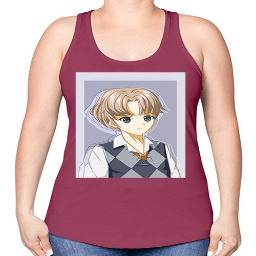 Handsome and cool boy with uniform 34# - anime -Racerback Tank