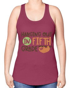 Hanging Out in Fifth 232# - fifth grade -Racerback Tank