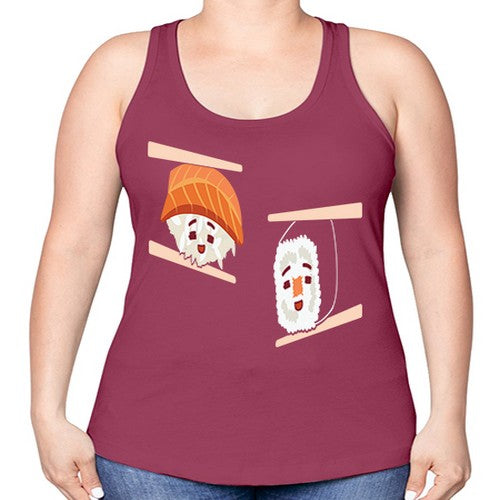 Happy Sushi Anime Kawaii Set Anime 232# - anime -Racerback Tank