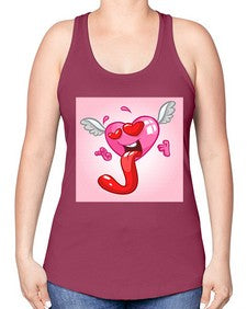 Heart 139# - cartoon general -Racerback Tank