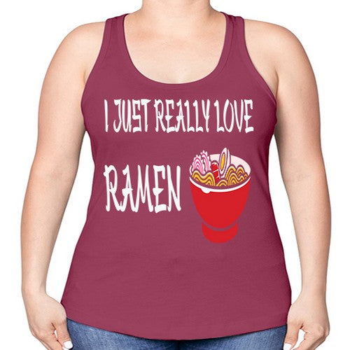 I Just Love Ramen Japanese Anime 238# - anime -Racerback Tank