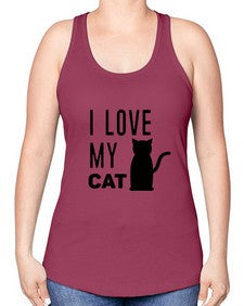 I Love My Cat Style 57# - cats -Racerback Tank