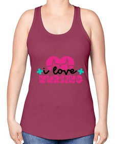 I Love Nursing Style Style 896# - nurse -Racerback Tank