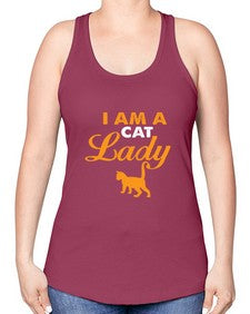 I am a cat lady - cats -Racerback Tank