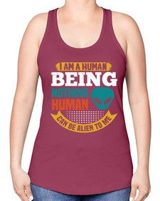 I am a human being nothing is alien to me 7# - ufo -Racerback Tank