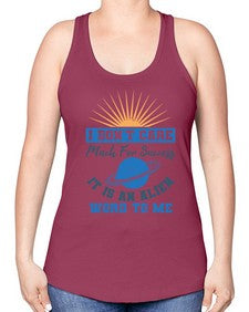 I dont care much for success it is an alien word 9# - ufo -Racerback Tank
