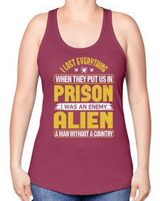 I was an enemy alien 24# - ufo -Racerback Tank
