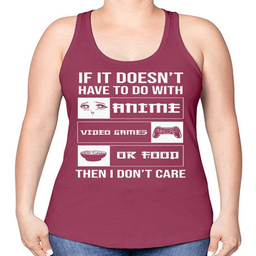 If It NotAnime Game Or Anime 246# - anime -Racerback Tank