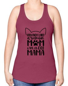 Im Not Like A Regular Mom Style 95# - cats -Racerback Tank