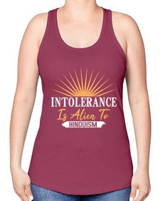 Intolerance is alien 29# - ufo -Racerback Tank