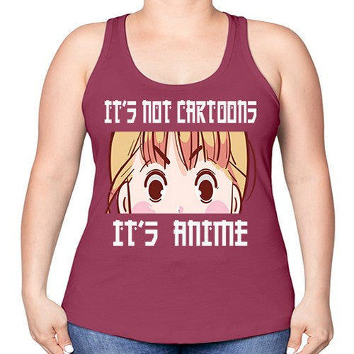 Its Not Cartoons Its Anime Anime 255# - anime -Racerback Tank