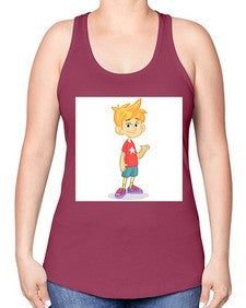 Kid 148# - cartoon general -Racerback Tank
