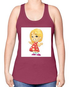 Kid 154# - cartoon general -Racerback Tank