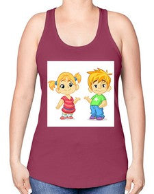 Kid 157# - cartoon general -Racerback Tank
