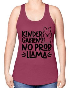 Kindergarten No Prob 432# - kindergarten -Racerback Tank