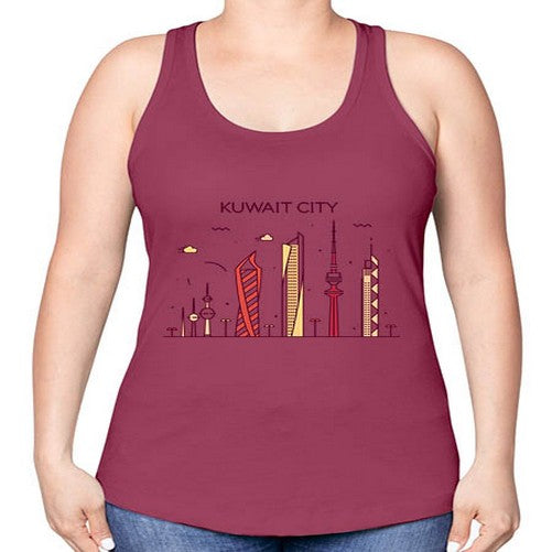 Kuwait 1095# - cities -Racerback Tank