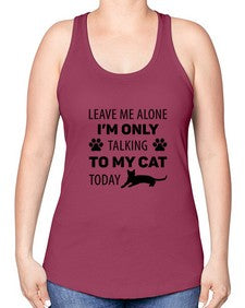 Leave Me Alone Style 62# - cats -Racerback Tank