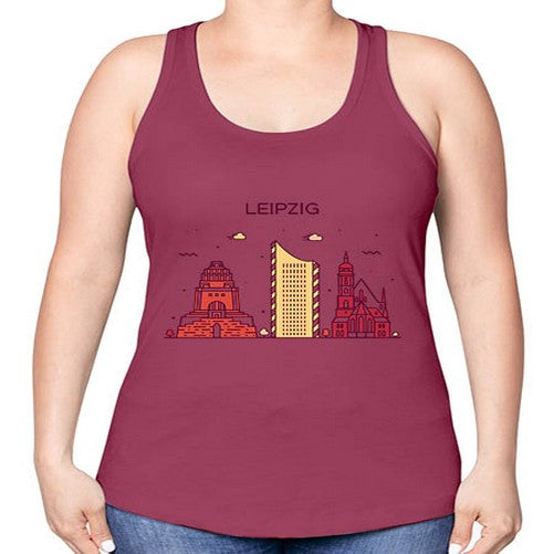 Leipzig 1128# - cities -Racerback Tank