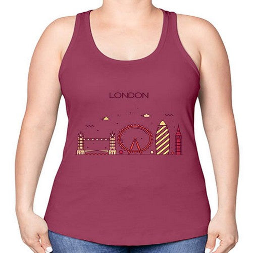 London 1159# - cities -Racerback Tank