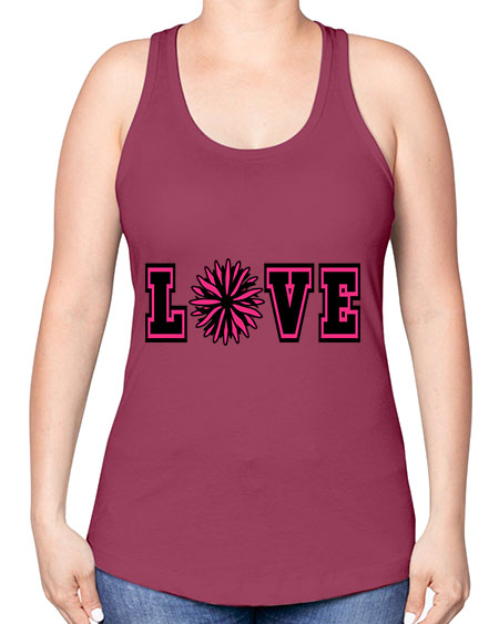 Love 694# - cheer -Racerback Tank