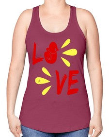 Love Duck Style 29# - ducks -Racerback Tank