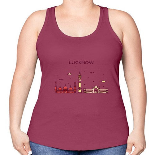 Lucknow 1186# - cities -Racerback Tank