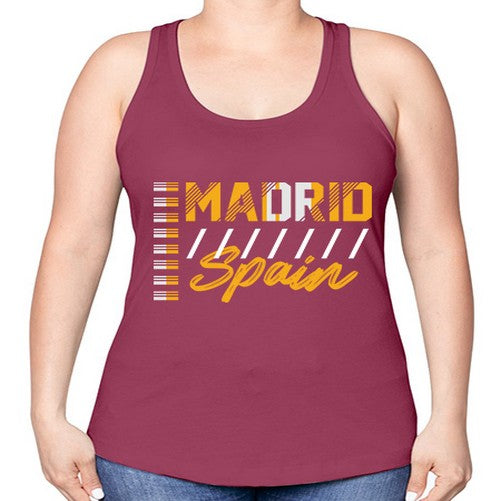 Madrid 1204# - cities -Racerback Tank