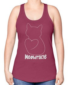 Meowracie - cats -Racerback Tank