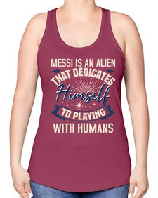 Messi is alien that dedicates himself 33# - ufo -Racerback Tank