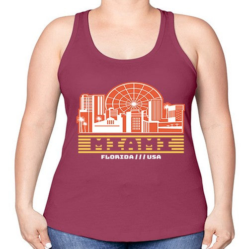 Miami 1284# - cities -Racerback Tank