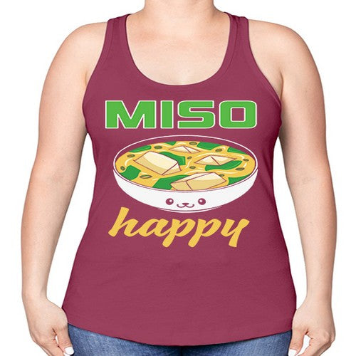 Miso Anime Japanese Food Lover 268# - anime -Racerback Tank
