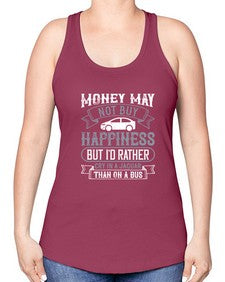 Money may not buy happiness but Id rather cry in a Jaguar than on a bus 41# - car -Racerback Tank