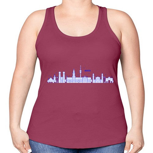 Munich 1391# - cities -Racerback Tank