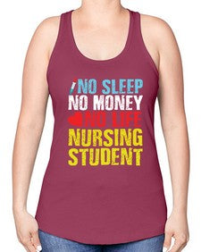 No Sleep Style 314# - nurse -Racerback Tank