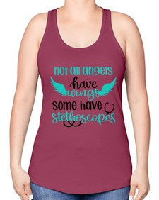 Not All Angels Have Style Style 1134# - nurse -Racerback Tank