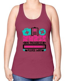 Nurse In Progress Please Wait Style Style 1160# - nurse -Racerback Tank