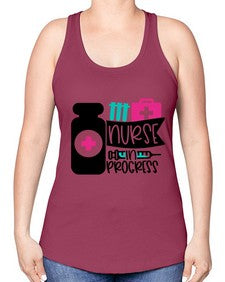 Nurse In Progress Style Style 1161# - nurse -Racerback Tank