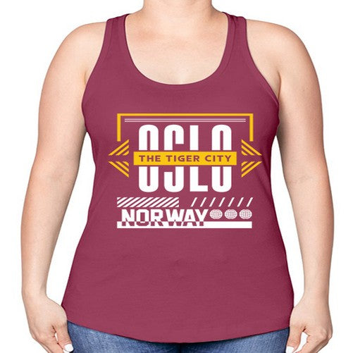 Oslo 1553# - cities -Racerback Tank