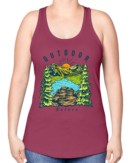 Outdoor Nature 17# - nature -Racerback Tank