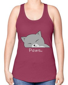 Paws - cats -Racerback Tank